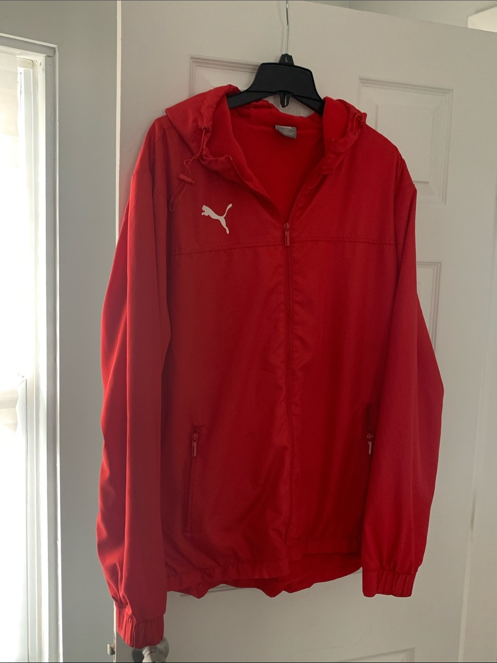 Puma Red Hooded Windbreaker Jacket